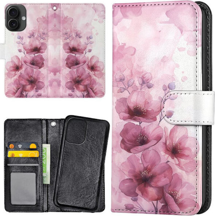 iPhone 16 - Lommebok Deksel Flowers