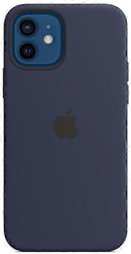 iPhone 12/12 Pro-deksel med MagSafe - 1:1 Skala Silikondeksel, Induksjon Popover, Slank, Støtsikkert Beskyttelsesdeksel Mørkeblå