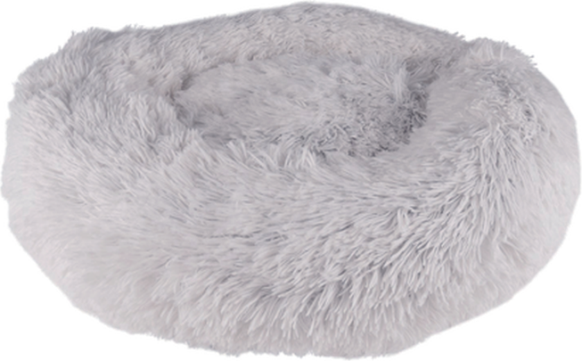 Kurv Krems Rund Lysegrå 50 cm - Hund - Hundesenger & puter - Hundemadrasser & hundesenger - Flamingo