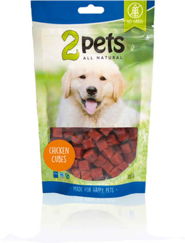 Dogsnack kyllingbiter 100 g - Hund - Hundegodbiter & tyggebein - Naturlige godbiter for hund - 2 pets