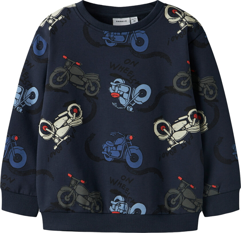 Collegegenser - NmmBrett - Navy Blazer - - 4 år (104) - Collegegenser