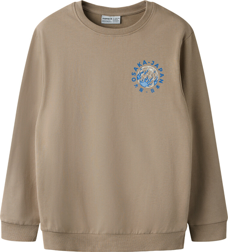 Collegegenser - NkmVildar - Vintage Khaki/Osaka - - 9-10 år (134-140) - Collegegenser