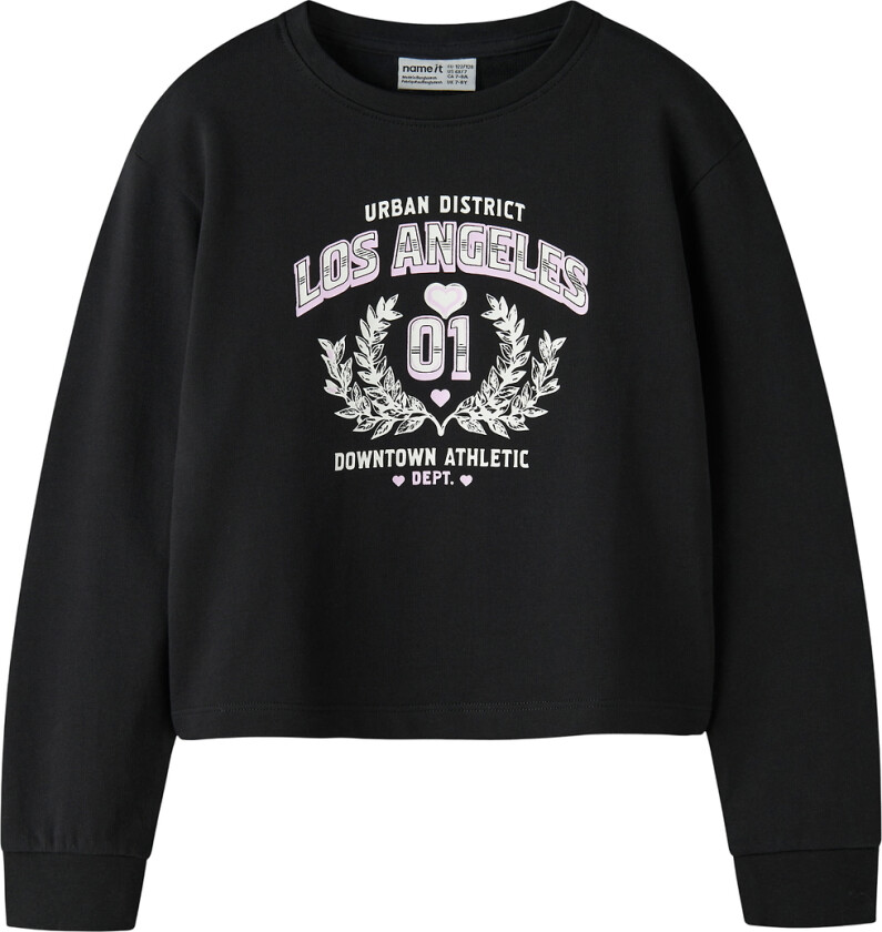 Collegegenser - NkfVanita - Svart/La District - - 7-8 år (122-128) - Collegegenser