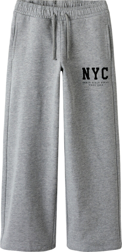 Joggebukser - Bred - NkfBelisso - Grey Melange - - 8 år (128) - Joggebukse