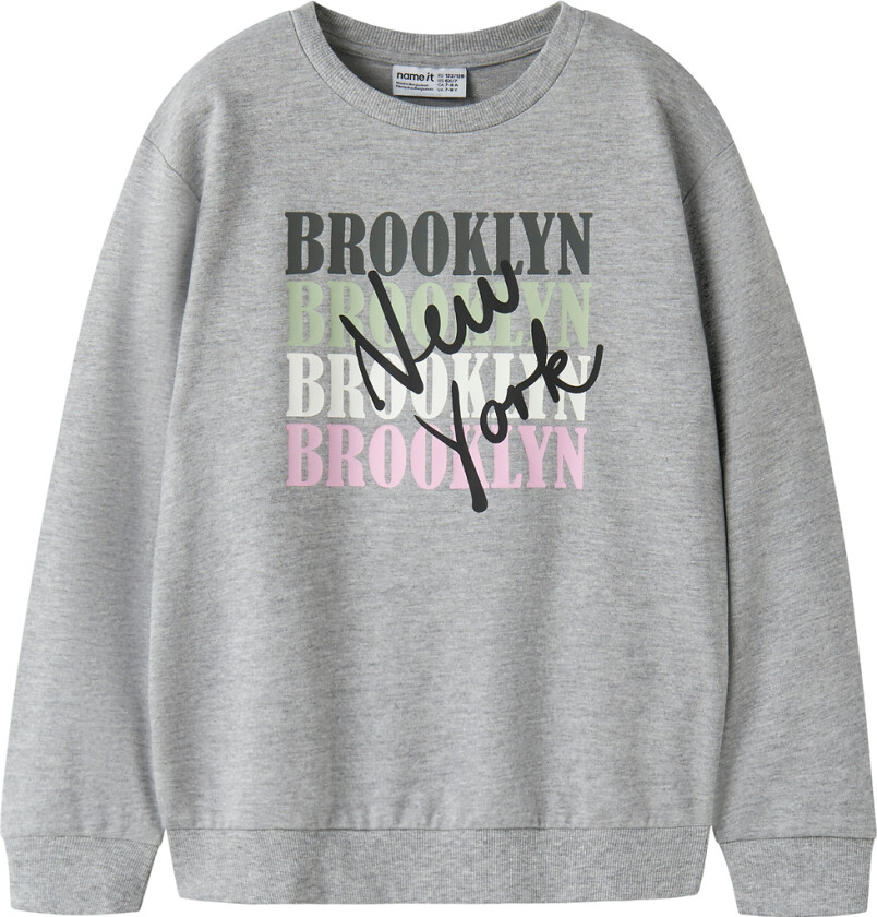 Collegegenser - NkfVenus - Grey Melange/Brooklyn NY - - 11-12 år (146-152) - Collegegenser