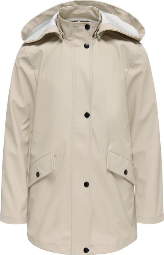 Regnjakke - PU - CookElisa - Sølv Fôr - - 10 år (140) - Regnjakke