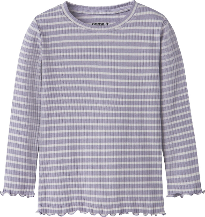 Genser - NmfVemma - Lavender Grå/Lilac Marble Stripe - - 6 år (116) - Genser