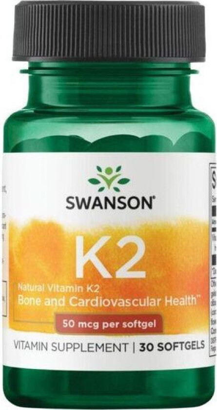 Natural Vitamin K2 (MK7) - 30 kapsler