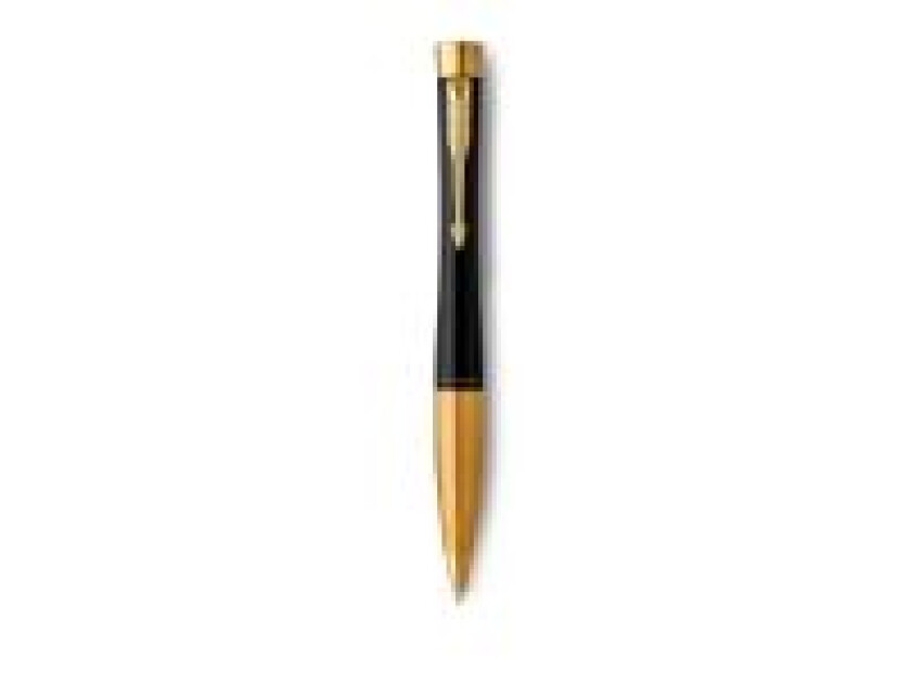 Urban Twist Ballpoint Pen | Muted Black with Gold Trim | Medium Point Blue Ink Refill | Gift Box