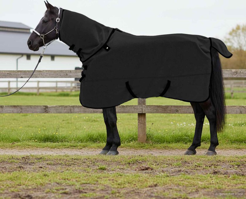 Hestepledd Svart Polyester
