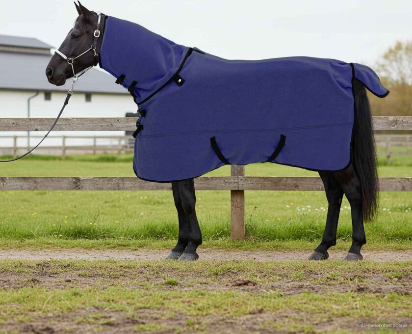 Hestepledd Marineblå Polyester