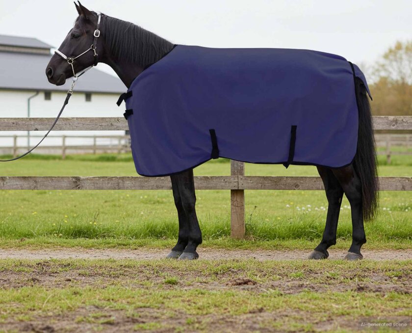 Bilde av Hestepledd Marineblå Polyester