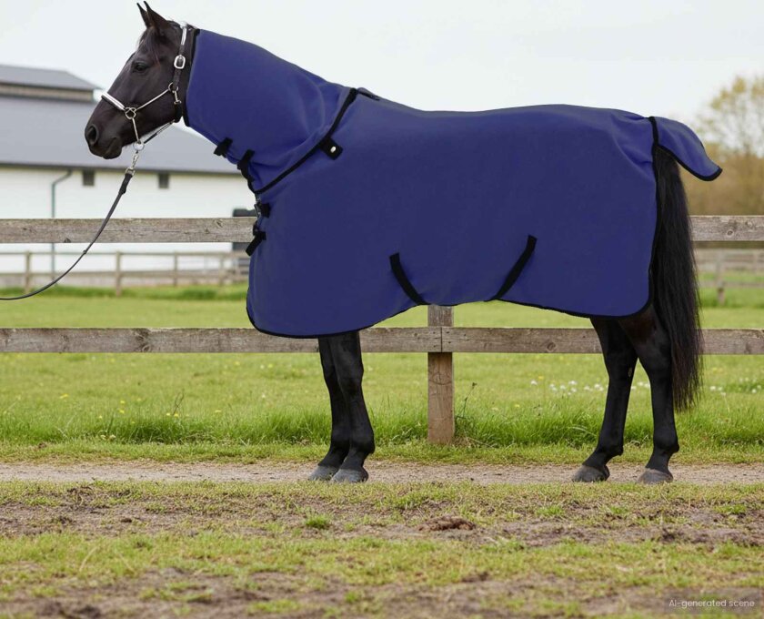 Hestepledd Marineblå Polyester