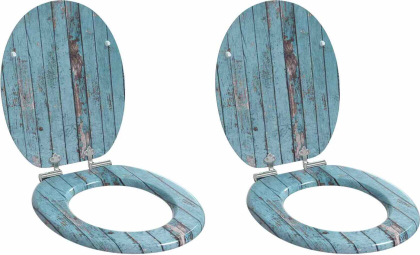 Toalettsete 2 pcs Blå 43,8 x 37,8 cm MDF-plater