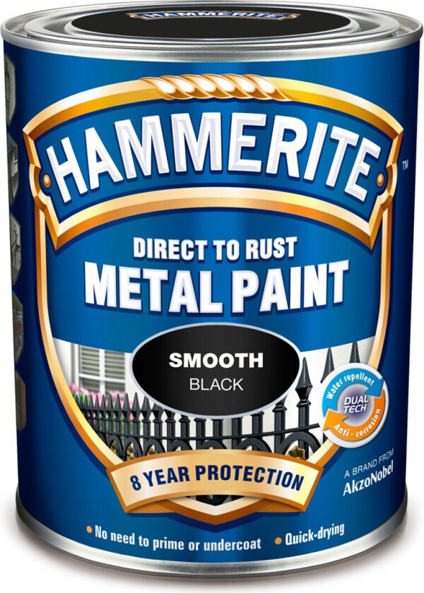 Direct to Rust Metal Paint Smooth Black 250ml