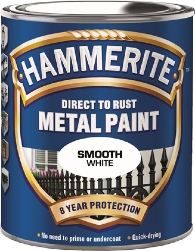 Direct to Rust Metal Paint Smooth White 250ml
