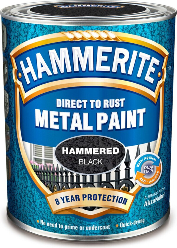 Bilde av Direct to Rust Metal Paint Hammered Black 250ml