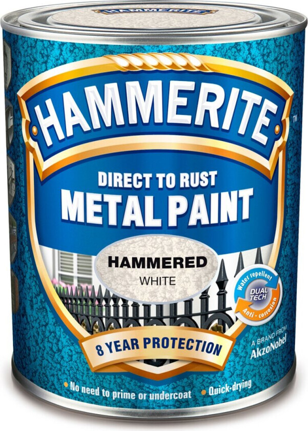 Direct to Rust Metal Paint Hammered White 750ml