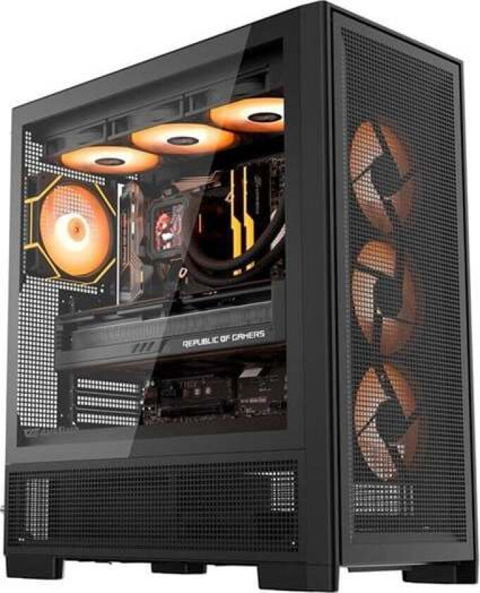 AIRNOVA Computer Case with 3 Fans - Kabinett - Svart