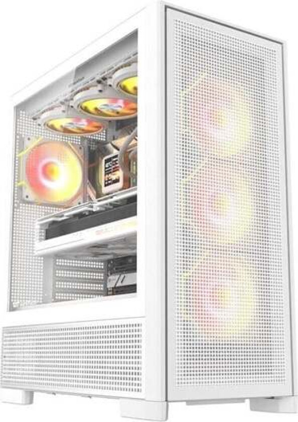 AIRNOVA Computer Case with 3 Fans - Kabinett - Hvit