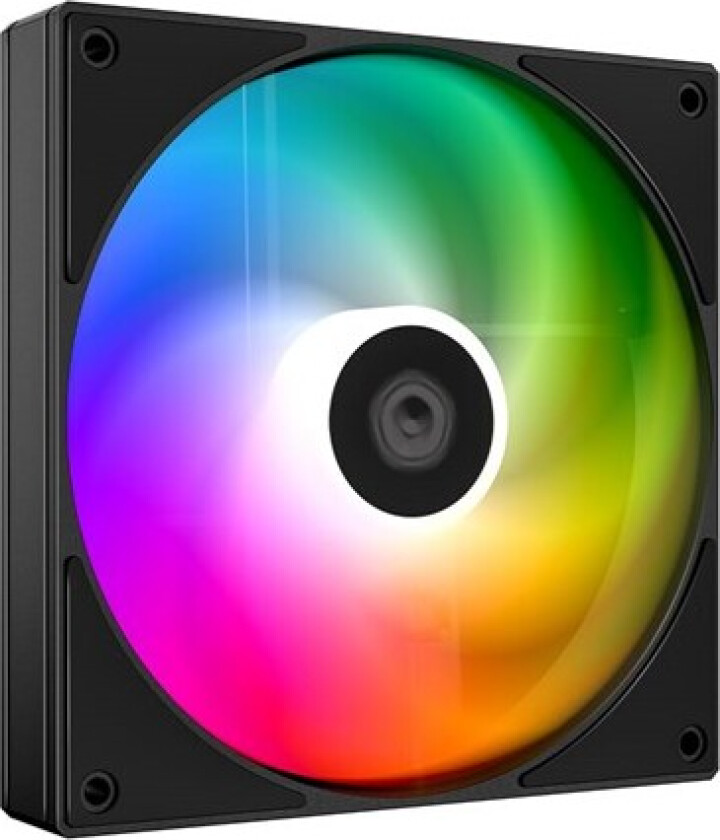 AS-120-ARGB-K - Kabinettvifte - 120mm - Svart med RGB LED-lys - 27 dBA