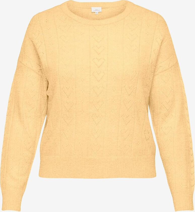 Pullover carIsa Life LS Structure Boxy O-nec - Gul