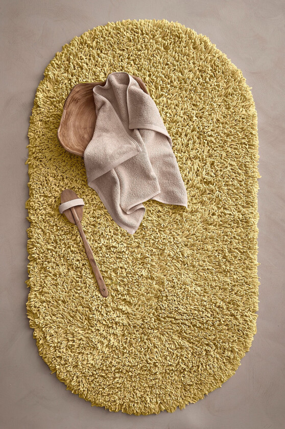 Baderomsmatte Chenille - Gul