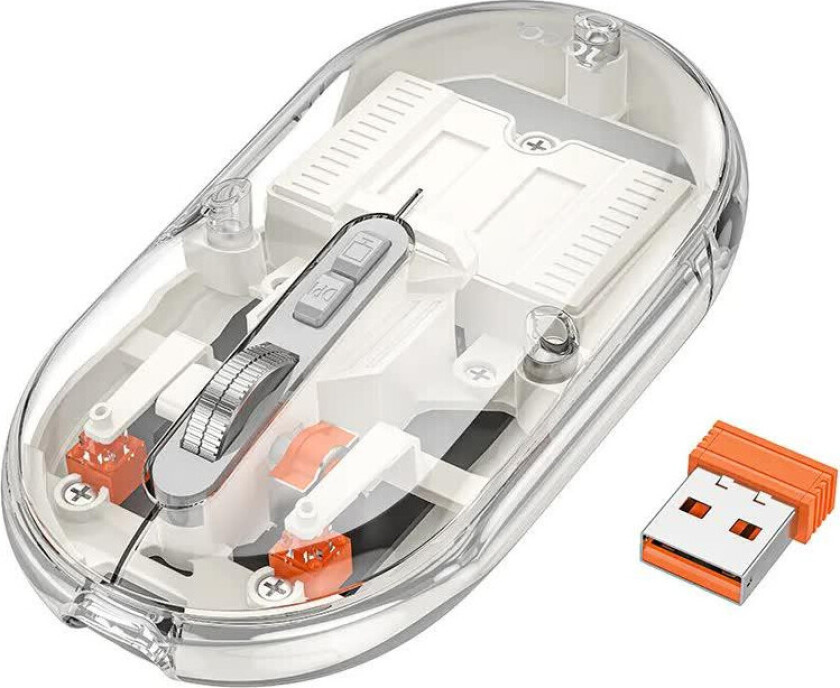 GM35 Tr??dl??s Mus - 2.4GHz, 1600 DPI, Dual Mode, Bluetooth - Hvit