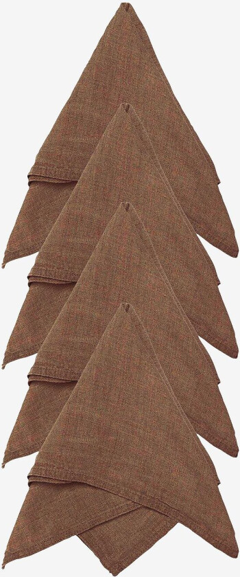 Serviett Julie 4P, Brun