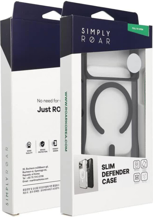 ROAR Slim Defender MagSafe Deksel for iPhone 17 - Svart