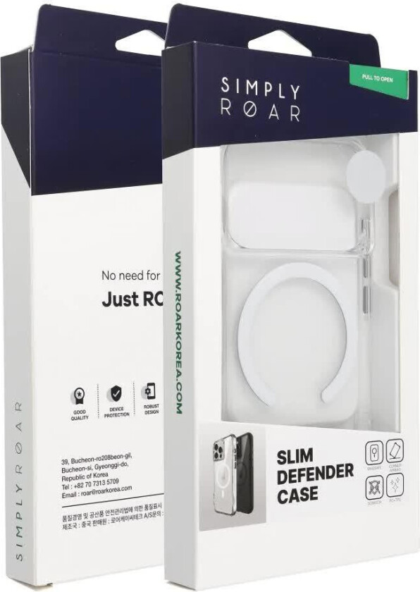 ROAR Slim Defender MagSafe Deksel for iPhone 17 - Gjennomsiktig