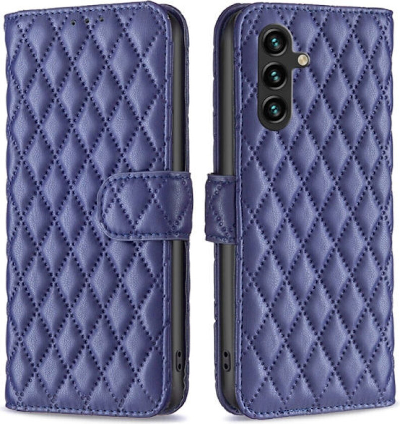 Rombemønster, matt flip-deksel for Samsung Galaxy A05s - Blå