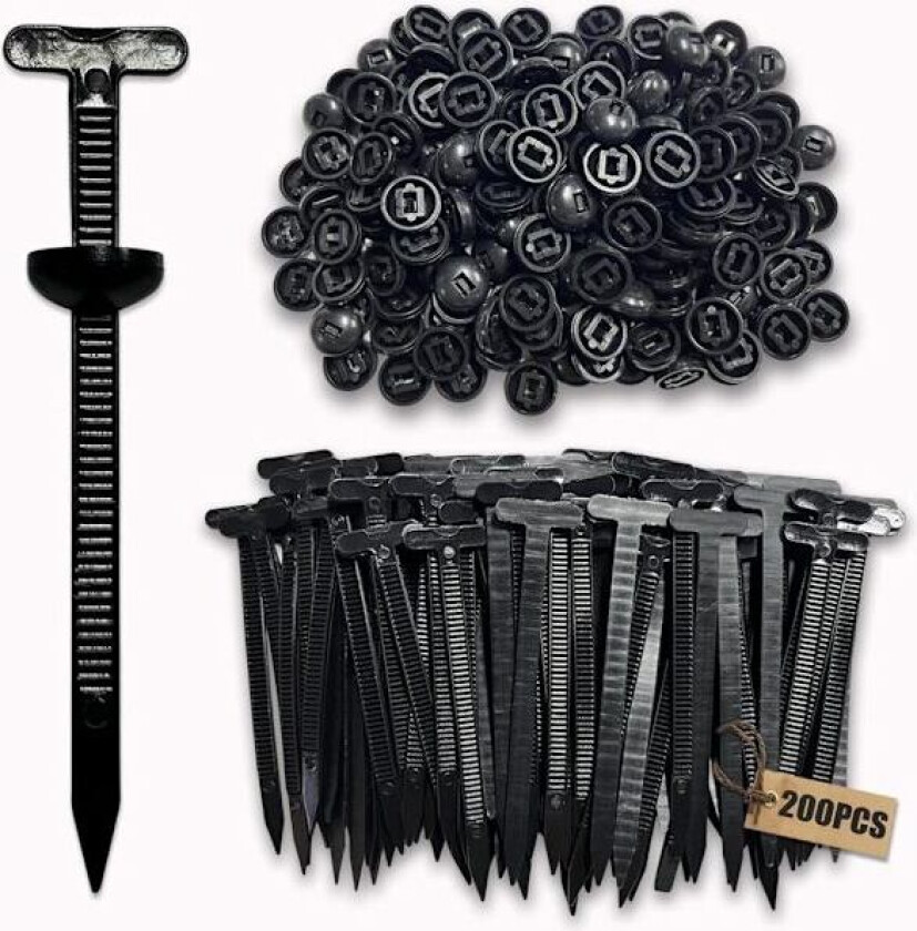 200 stk. Kabelbånd Nylon Buntebånd Hurtigfeste For Bilreparasjon – Plastklips Universal_TF_TF