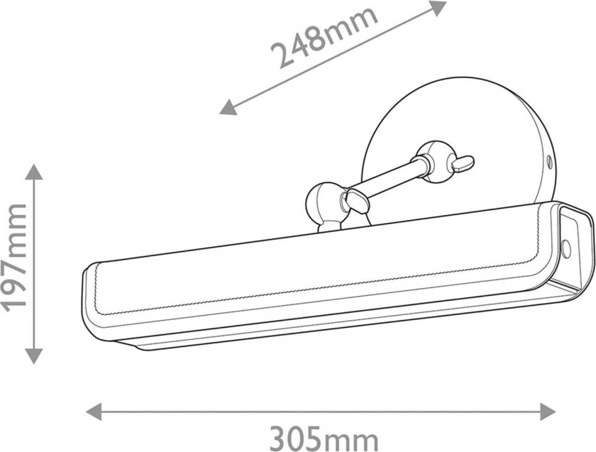 LED-vegglampe VALISE, brun/gammel messing, 31 cm, kunstlær