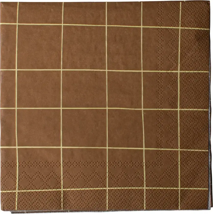 Square papirserviett 33x33 cm 20-pakning Brown