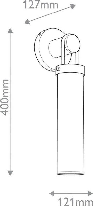 Vegglampe WYNWOOD, gammel messing Høyde 40 cm Metall/opalglas E27