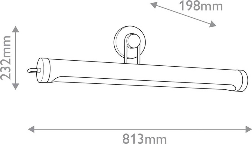 Vegglampe WYNWOOD, bronse, bredde 81 cm, metall, 2 x E27