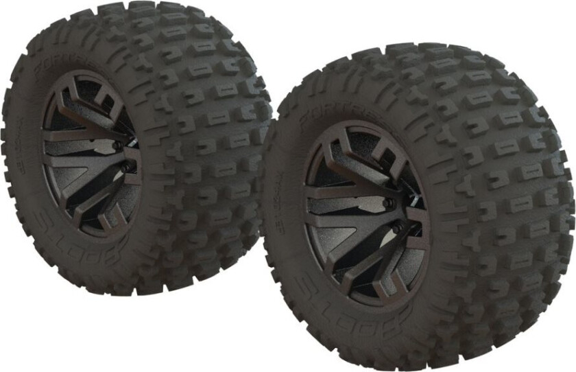 Bilde av ARRMA dBoots Fortress Tire Set Glued Gun Metal(2)
