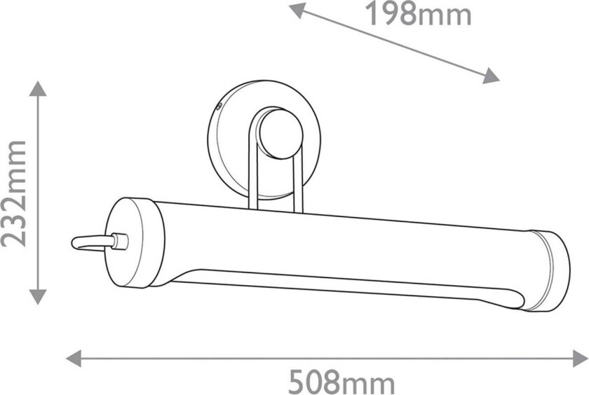 Vegglampe WYNWOOD, bronse, bredde 51 cm, metall, 2 x E27