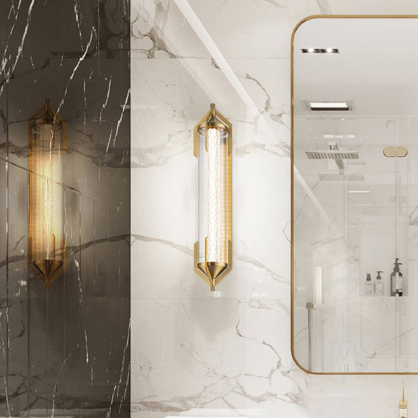 LED-vegglampe ESPADA gullbørstet Bredde 70 cm Metall IP44