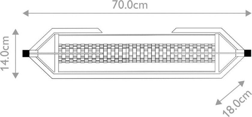 LED-vegglampe ESPADA, polert krom Bredde 70 cm Metall IP44
