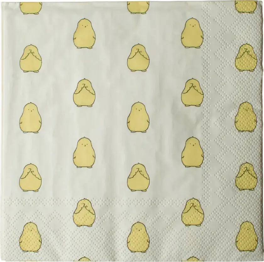Chubby chicken papirserviett 20-pakning Yellow, 33x33 cm