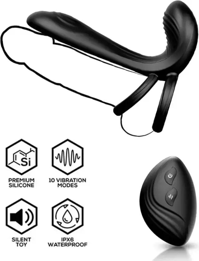 Synkox Girth Gainer Vibrating Double Cockring