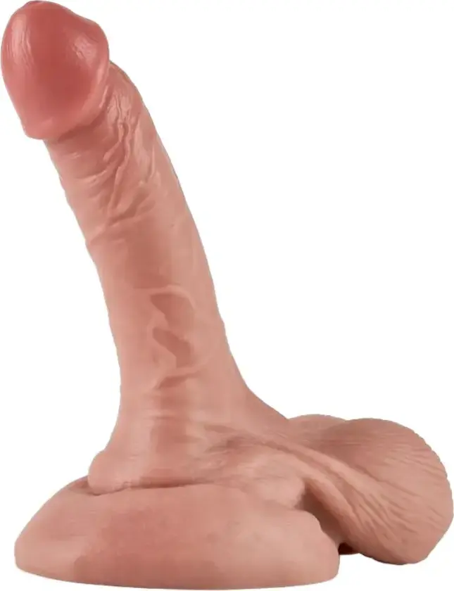 Dual Density Dildo With Balls 15,5 cm