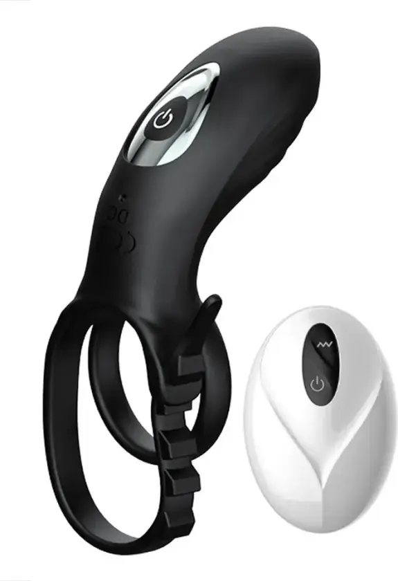 Adjustable Double Penis Ring With Remote