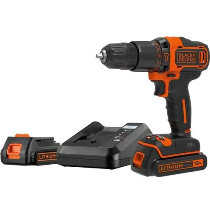 Skrutrekker 18v + 2 Batterier Og Lader