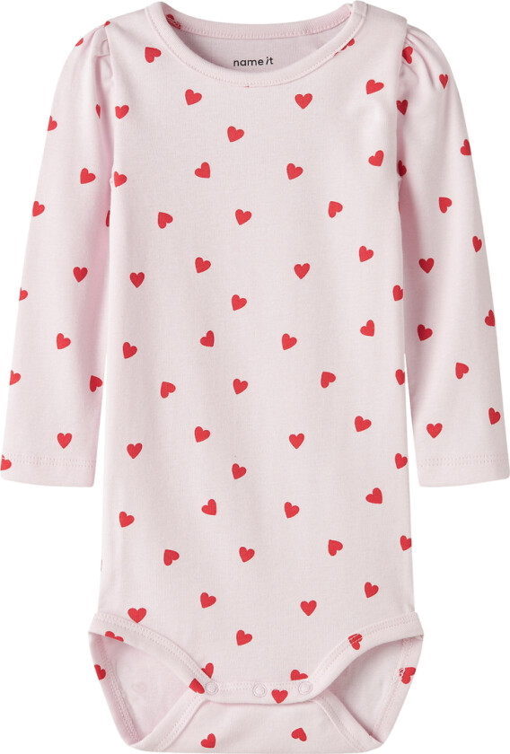 Body I/e - NbfBheart - Vugge Rosa - - 62 - Langermet Body