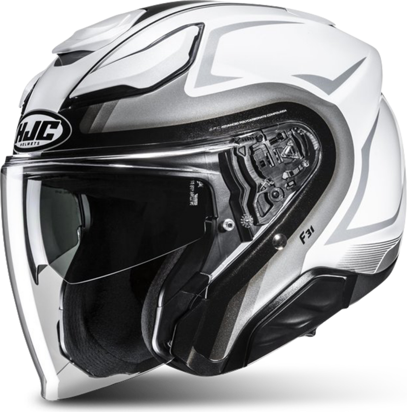 Jet-Hjelm HJC F31 Bask Hvit/gråXL
