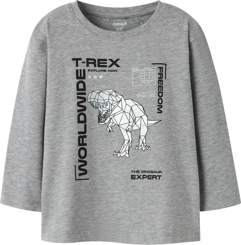 Genser - NmmBryso - Grey Melange - - 2 år (92) - Genser