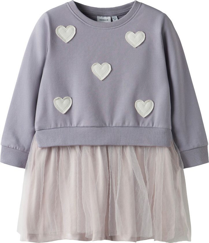 Kjole - NmfBianja - Lavender Grå - - 6 år (116) - Kjole